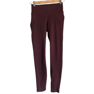 Athleta Women's High-Waisted Maroon Leggings‎ Sz Xs
